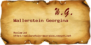 Wallerstein Georgina névjegykártya